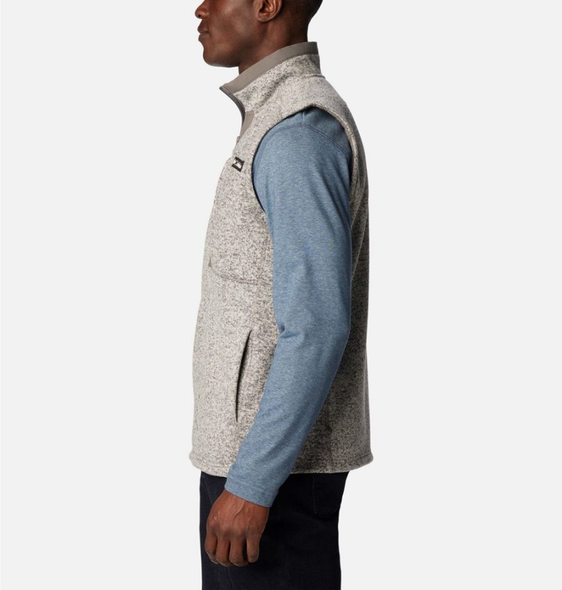 Grey Columbia Sweater Weather Men's Vest | 28079YKZM