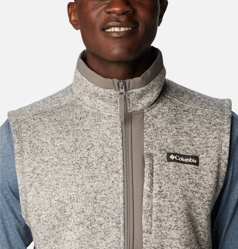 Grey Columbia Sweater Weather Men's Vest | 28079YKZM