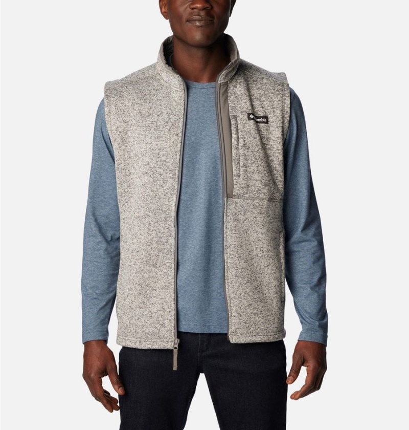 Grey Columbia Sweater Weather Men's Vest | 28079YKZM