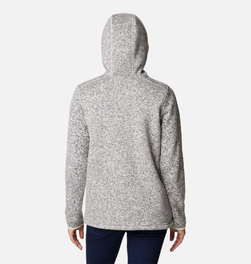 Grey Columbia Sweater Weather Sherpa Full Zip Hooded Women's Fleece Jacket | 68154MFCV