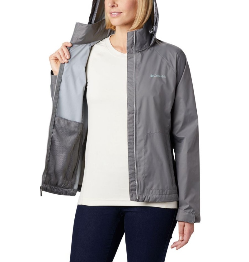 Grey Columbia Switchback III Women's Rain Jacket | 10975EKHO