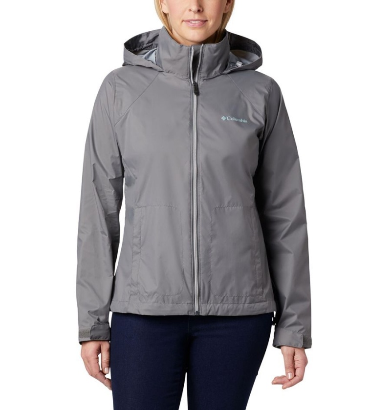 Grey Columbia Switchback III Women\'s Rain Jacket | 10975EKHO