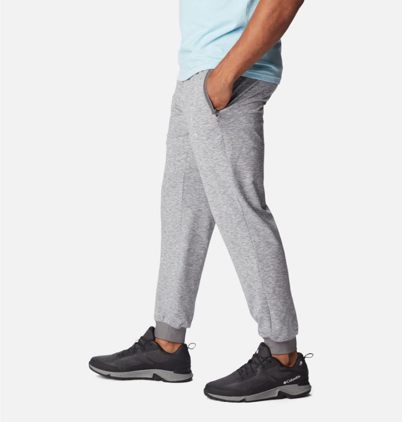 Grey Columbia Tech Trail Knit Joggers Men's Pants | 15439EJGA