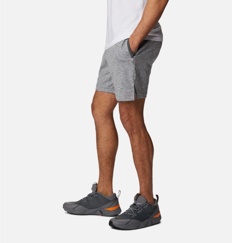 Grey Columbia Tech Trail Knit Men's Shorts | 43965KCEV