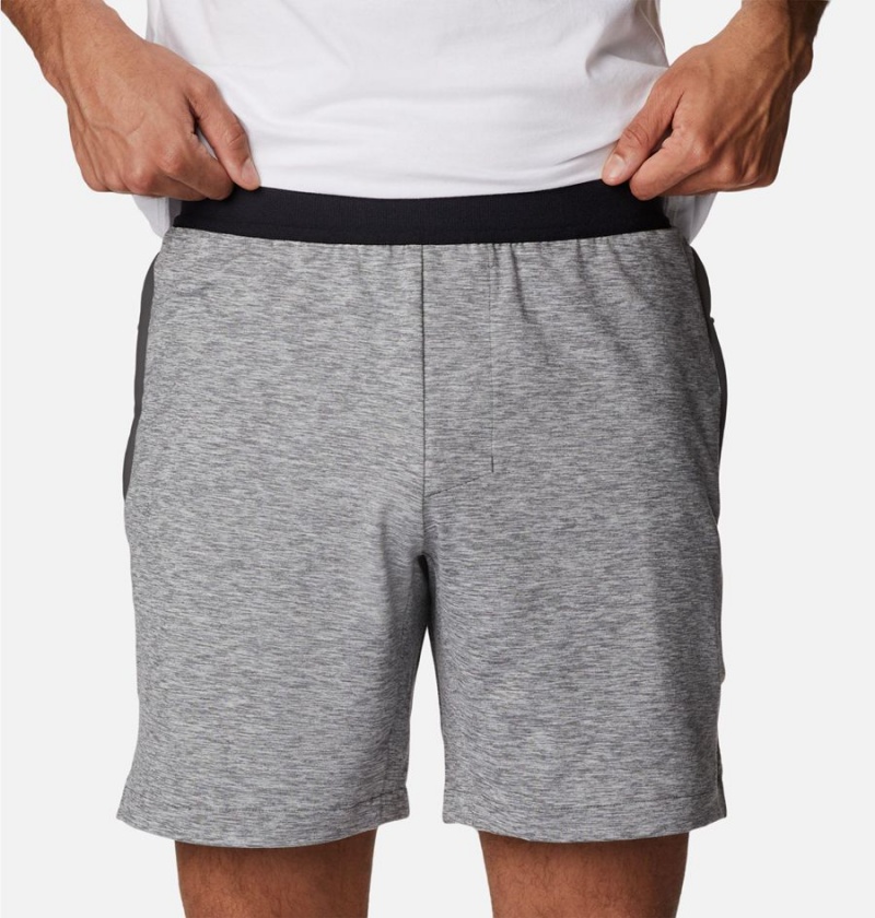 Grey Columbia Tech Trail Knit Men's Shorts | 43965KCEV