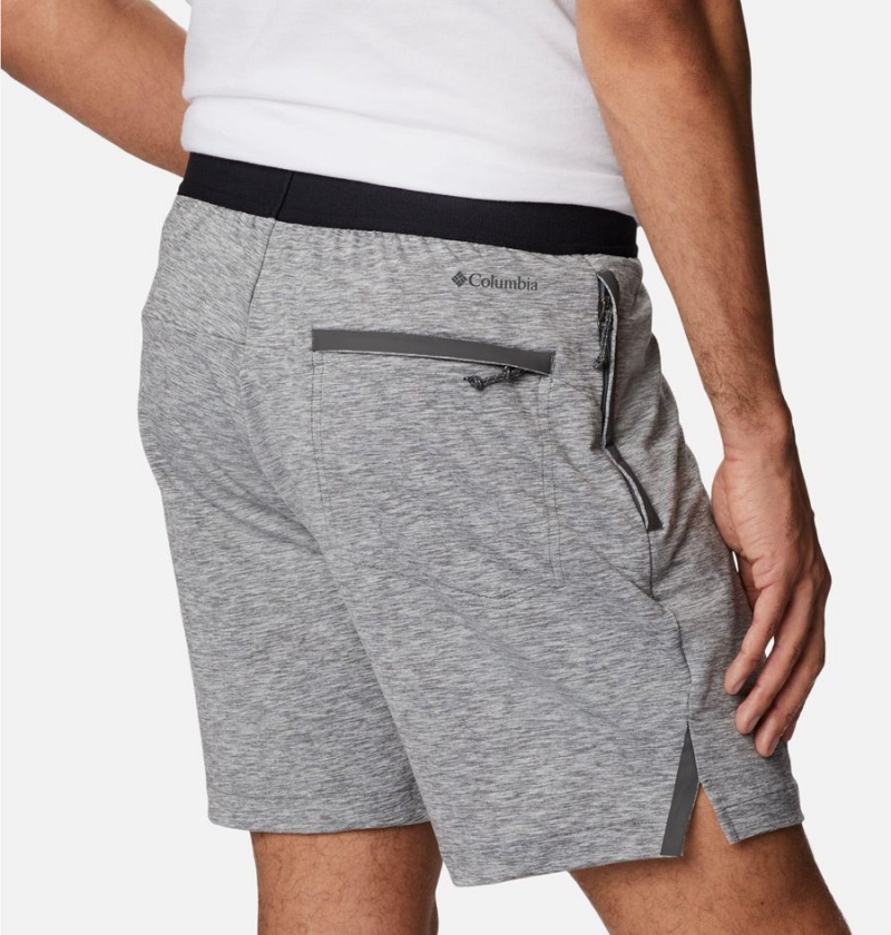 Grey Columbia Tech Trail Knit Men's Shorts | 43965KCEV