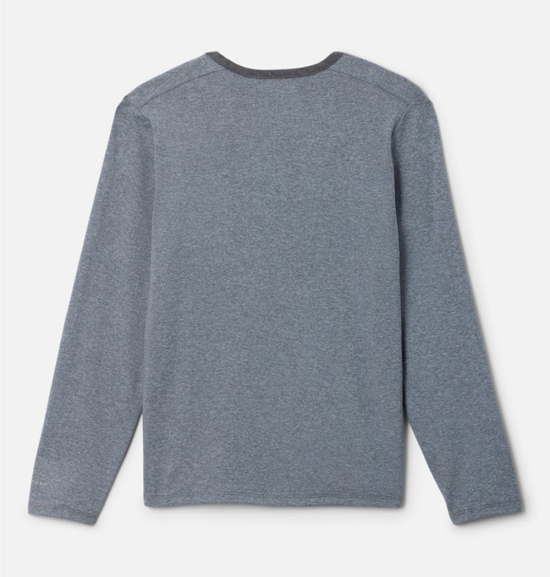 Grey Columbia Tech Trail Long Sleeve Kids' T-Shirt | 10856WDNE