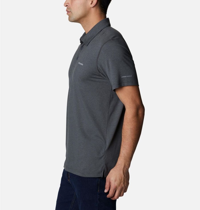 Grey Columbia Tech Trail Men's Polo Shirt | 85092BXVC