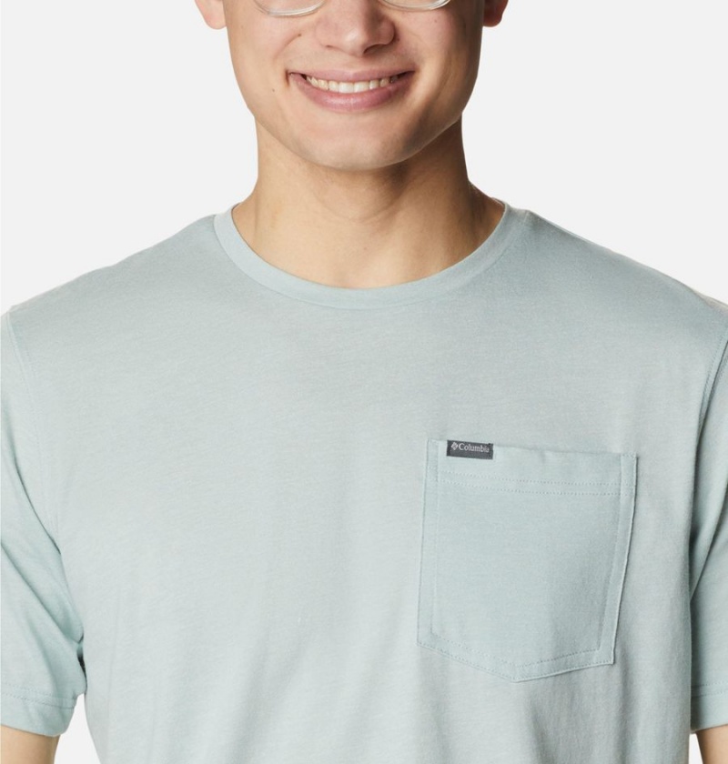 Grey Columbia Thistletown Hills Pocket Men's T-Shirt | 21036MDPG