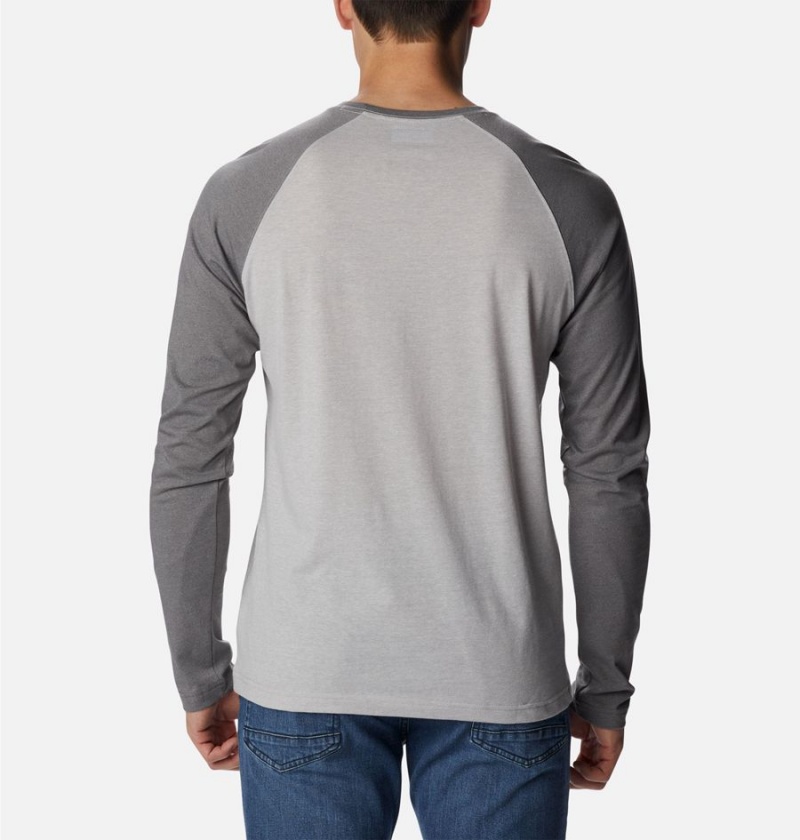 Grey Columbia Thistletown Hills Raglan Men's T-Shirt | 21598JCVW