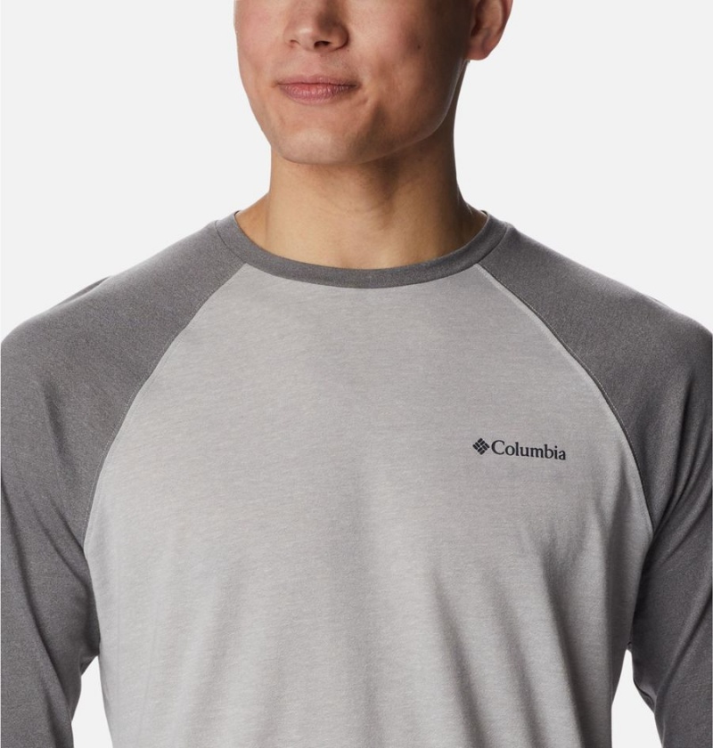 Grey Columbia Thistletown Hills Raglan Men's T-Shirt | 21598JCVW