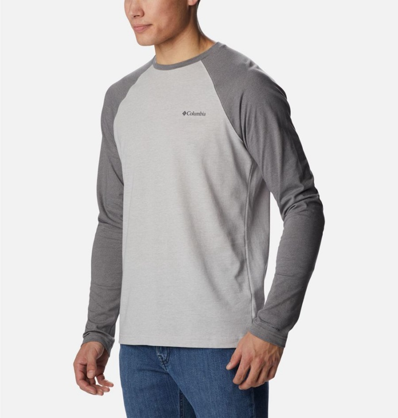 Grey Columbia Thistletown Hills Raglan Men's T-Shirt | 21598JCVW