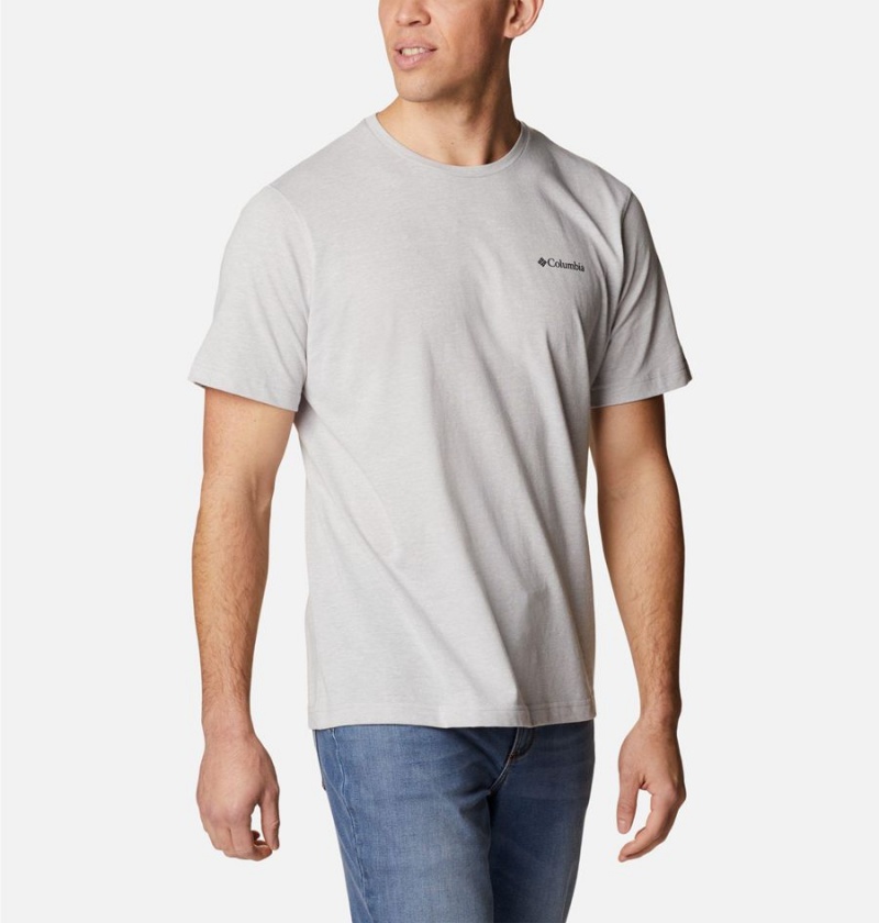 Grey Columbia Thistletown Hills Short Sleeve Men's T-Shirt | 92813VCAO