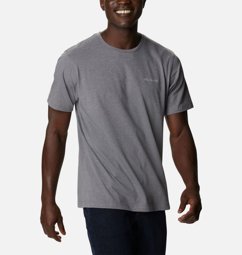 Grey Columbia Thistletown Hills Short Sleeve Men's T-Shirt | 93568TCJD