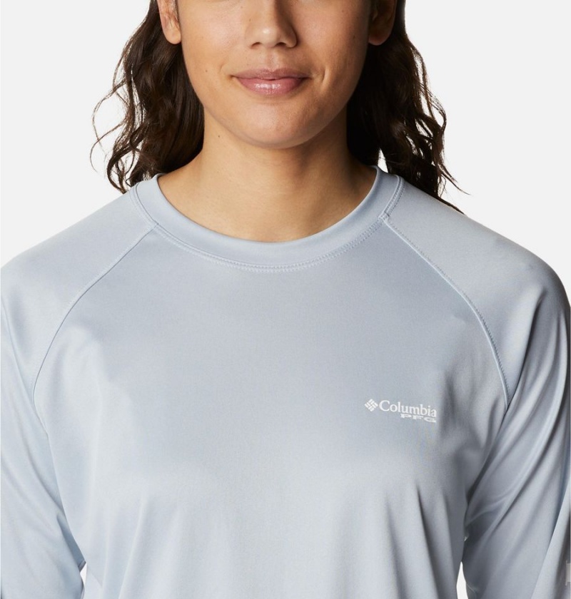 Grey Columbia Tidal PFG Heather Long Sleeve Women's T-Shirt | 70896DAMR