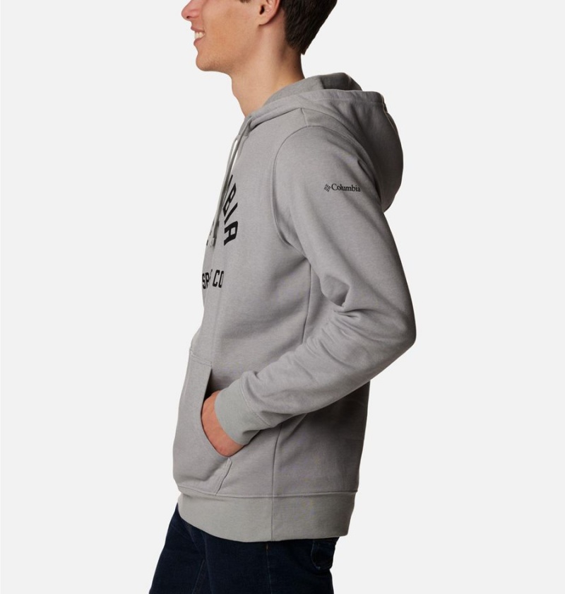 Grey Columbia Trek Men's Hoodie | 89725NGHR