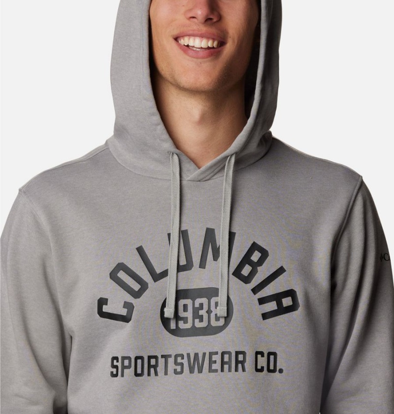 Grey Columbia Trek Men's Hoodie | 89725NGHR