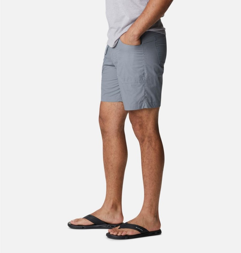 Grey Columbia Washed Out Cargo Men's Shorts | 30745KOVN