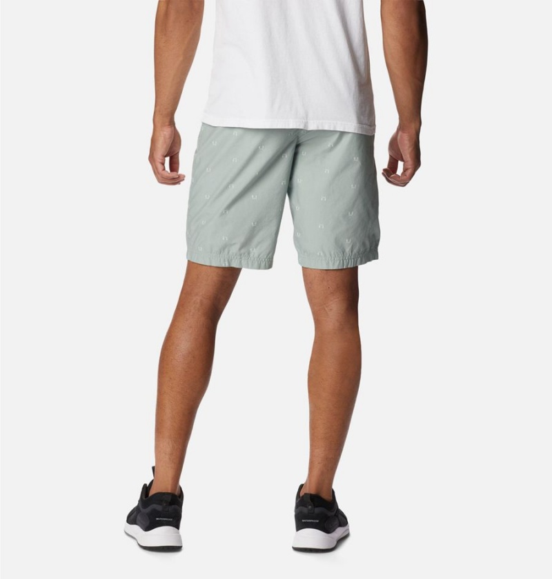 Grey Columbia Washed Out Printed Men's Shorts | 71485DFCB