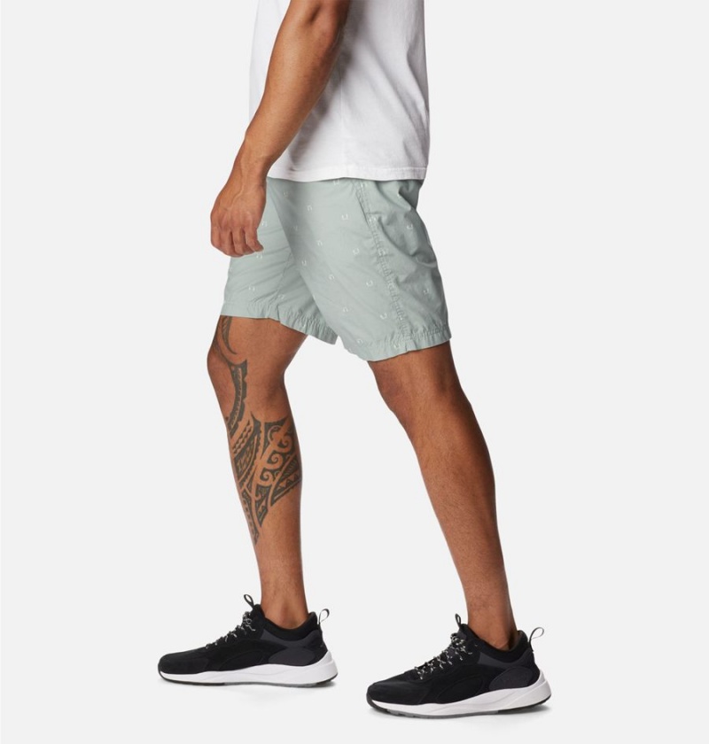 Grey Columbia Washed Out Printed Men's Shorts | 71485DFCB