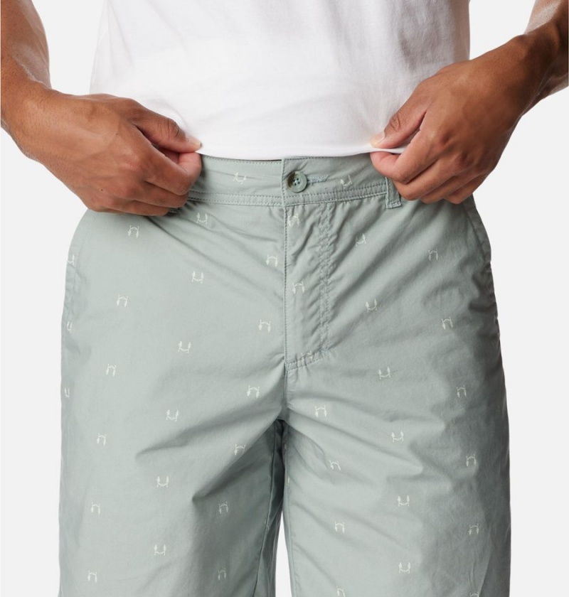 Grey Columbia Washed Out Printed Men's Shorts | 71485DFCB