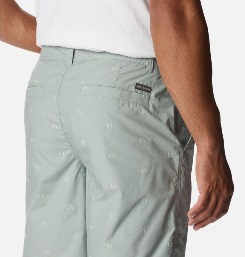 Grey Columbia Washed Out Printed Men's Shorts | 71485DFCB