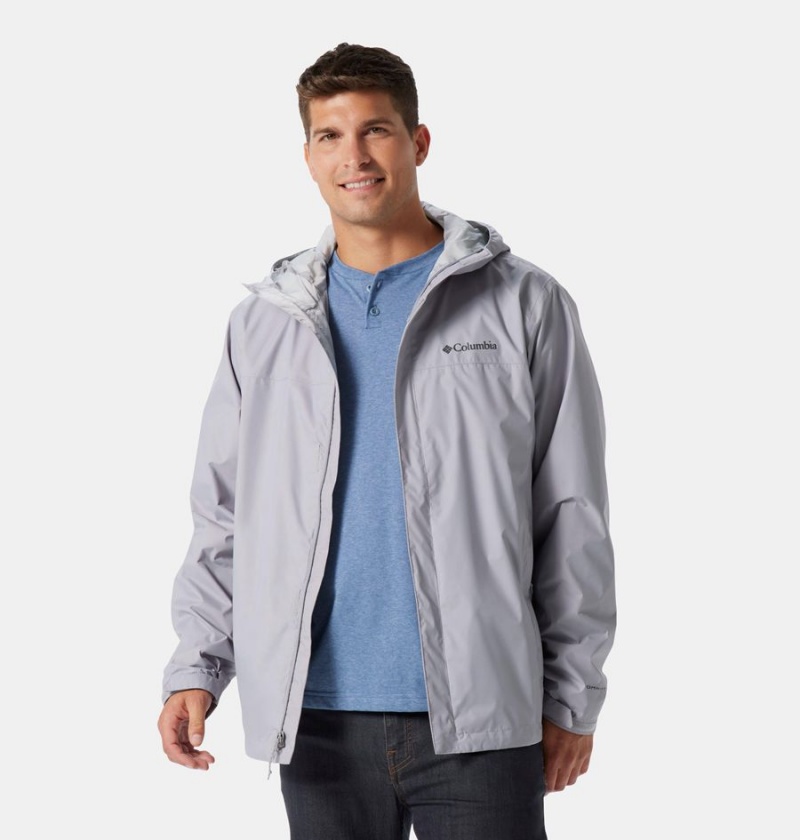 Grey Columbia Watertight II Men's Rain Jacket | 68904DXVO