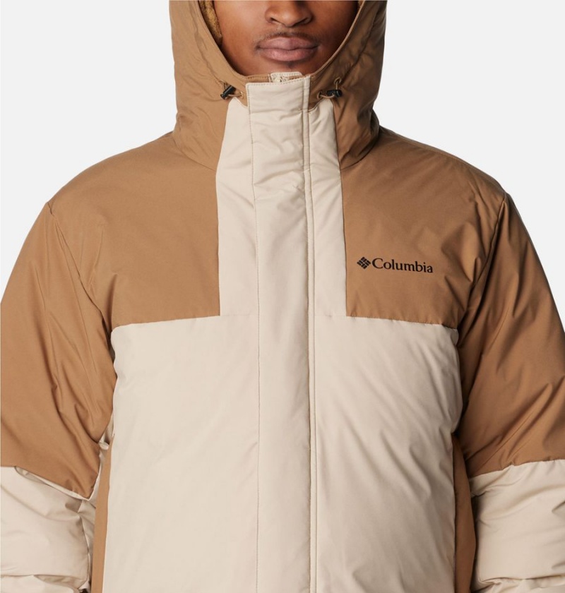 Khaki Columbia Aldercrest Hooded Insulated Men's Puffer Jacket | 36572YZUJ