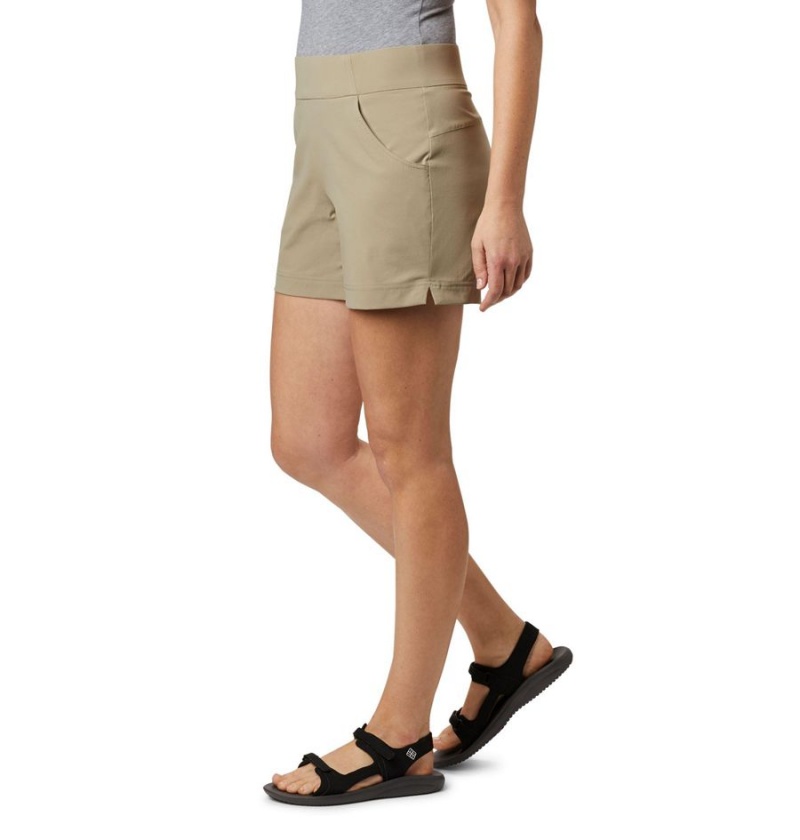 Khaki Columbia Anytime Casual Women's Shorts | 82534EQTD