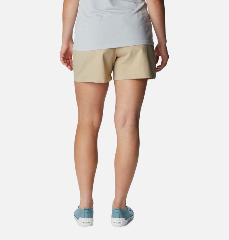 Khaki Columbia Anytime Lite Women's Shorts | 60423GRYV