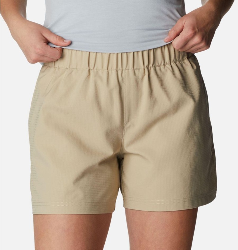 Khaki Columbia Anytime Lite Women's Shorts | 60423GRYV