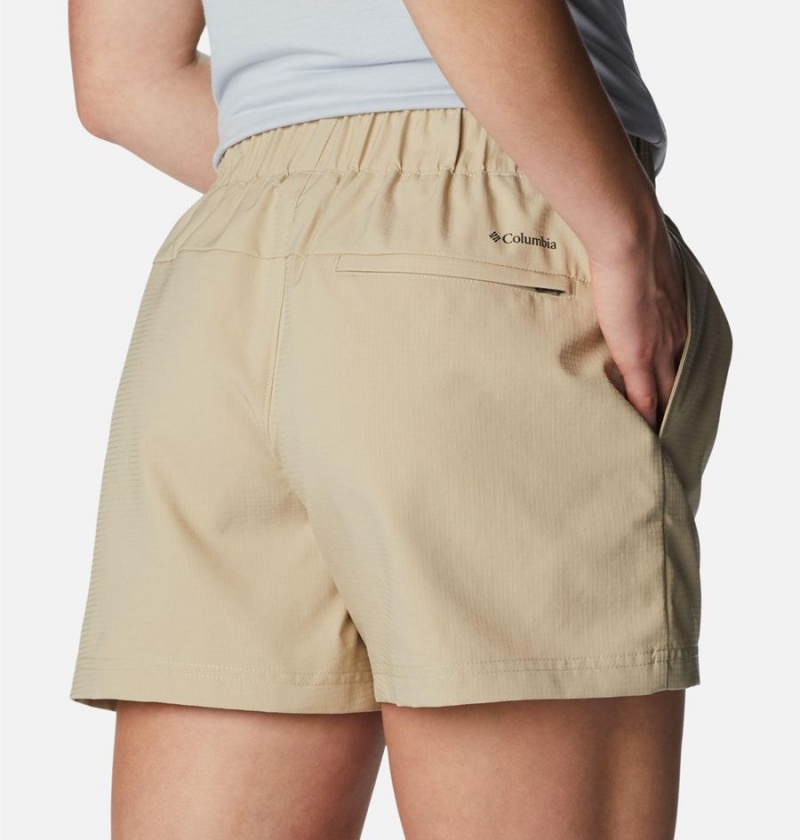 Khaki Columbia Anytime Lite Women's Shorts | 60423GRYV