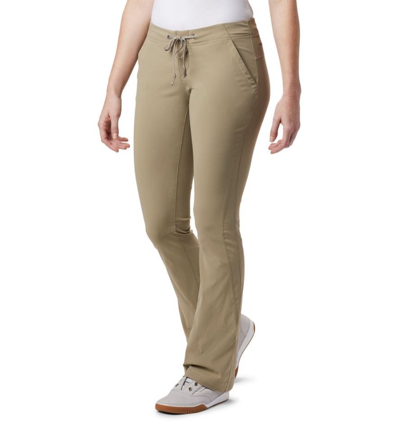 Khaki Columbia Anytime Outdoor Boot Cut Women\'s Pants | 07839EPVC