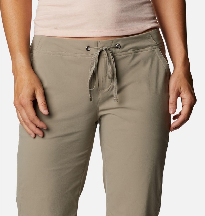 Khaki Columbia Anytime Outdoor Long Women's Shorts | 21607DQEC