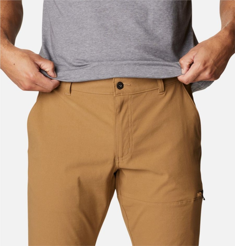 Khaki Columbia Canyon Gate Chino Men's Pants | 94753OEHL