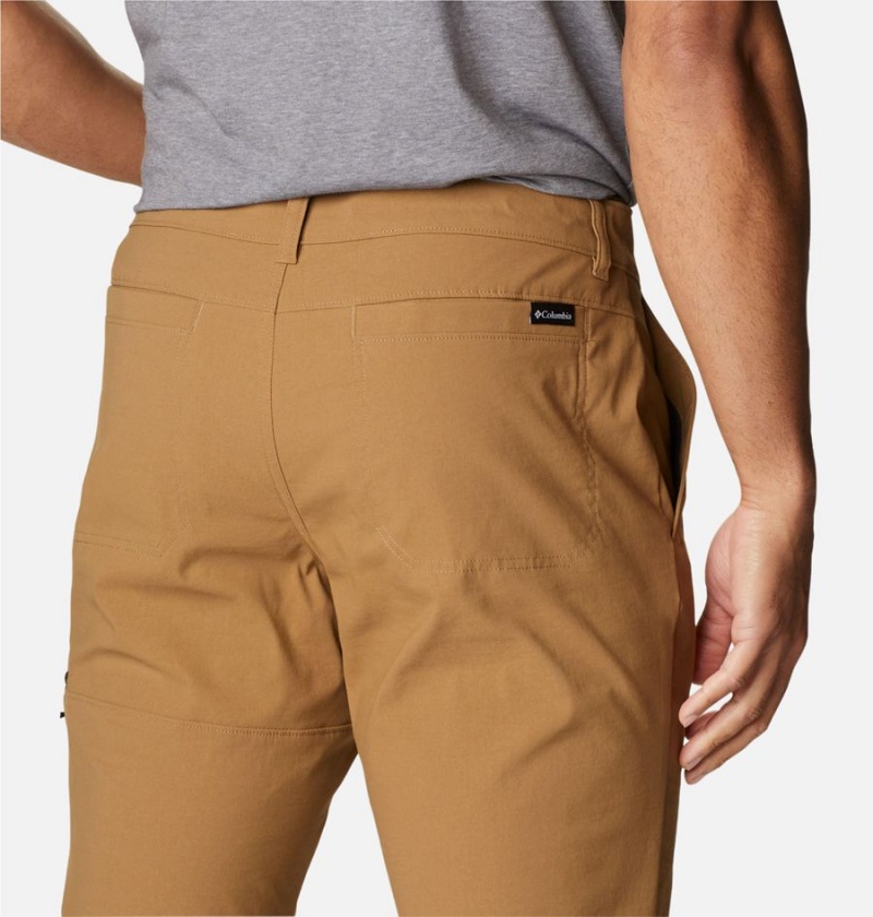 Khaki Columbia Canyon Gate Chino Men's Pants | 94753OEHL