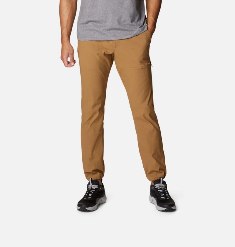 Khaki Columbia Canyon Gate Chino Men's Pants | 94753OEHL