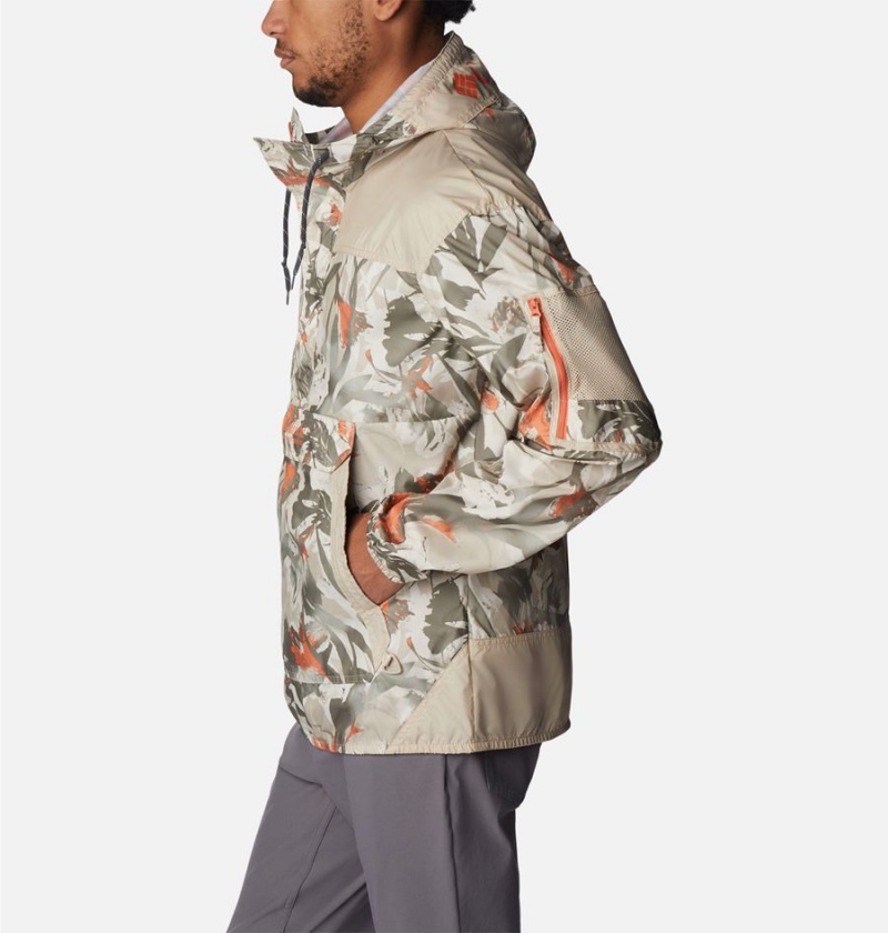 Khaki Columbia Challenger Men's Windbreaker | 67402WHJE