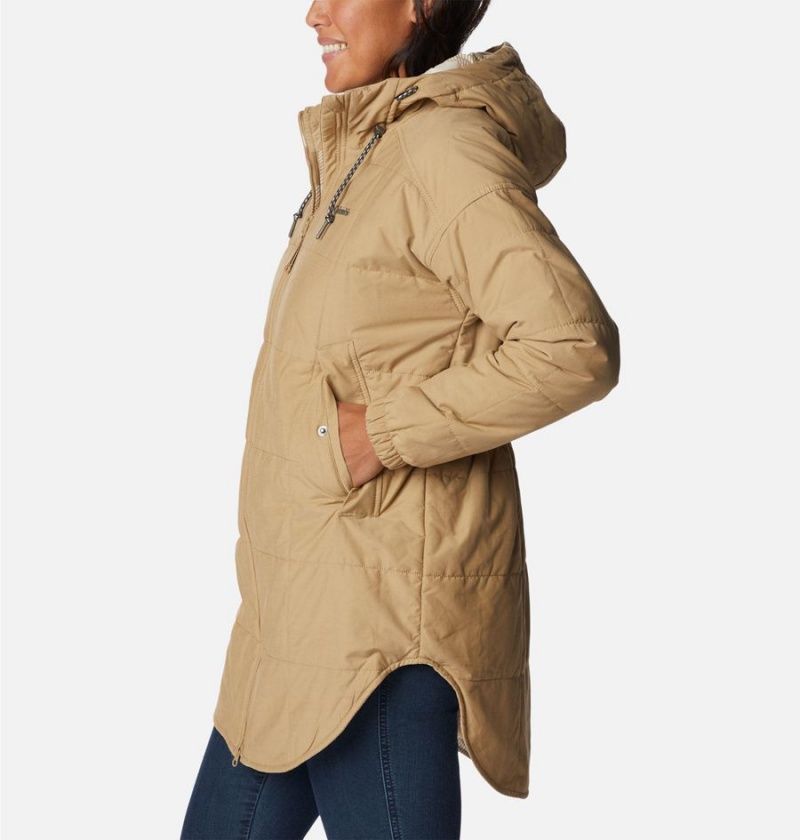 Khaki Columbia Chatfield Hill Novelty Women's Coats | 21036JFQY