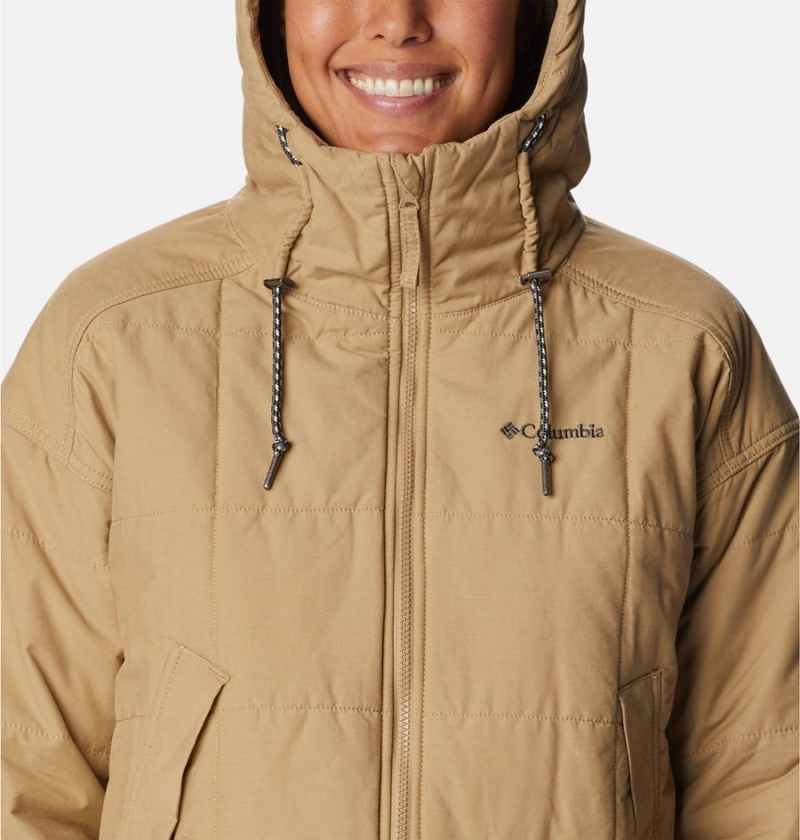 Khaki Columbia Chatfield Hill Novelty Women's Coats | 21036JFQY