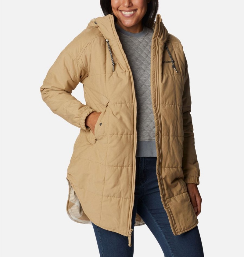 Khaki Columbia Chatfield Hill Novelty Women's Coats | 21036JFQY