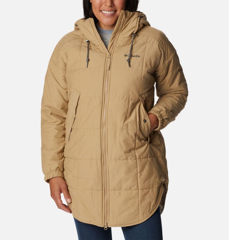 Khaki Columbia Chatfield Hill Novelty Women\'s Coats | 21036JFQY