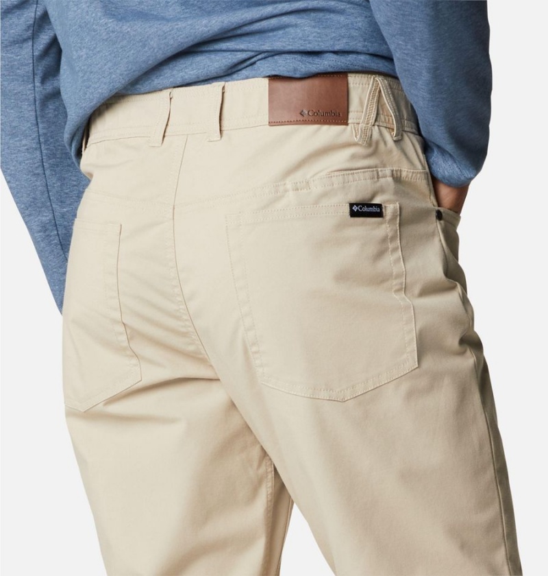 Khaki Columbia Cobble Creek 5-Pocket Men's Pants | 65719MJYZ