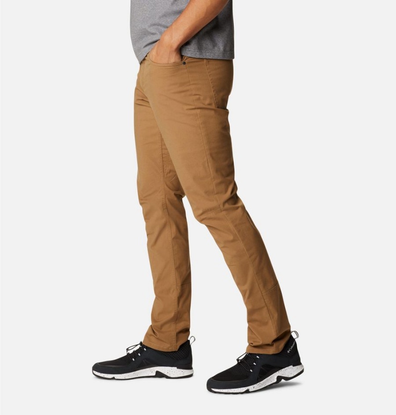 Khaki Columbia Cobble Creek 5-Pocket Men's Pants | 18372DWSV