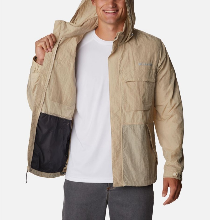 Khaki Columbia Coho River Jacket Men's Windbreaker | 32974BSFW