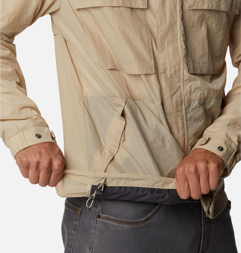 Khaki Columbia Coho River Jacket Men's Windbreaker | 32974BSFW