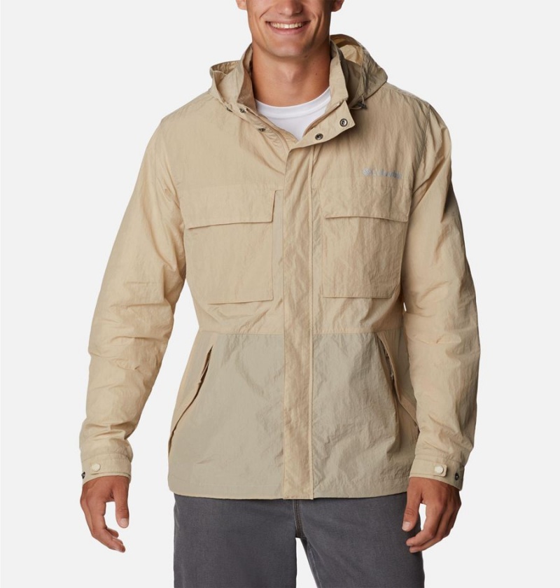 Khaki Columbia Coho River Jacket Men\'s Windbreaker | 32974BSFW