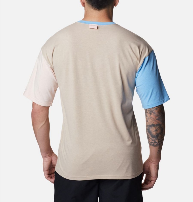 Khaki Columbia Deschutes Valley Men's T-Shirt | 23954ODJL