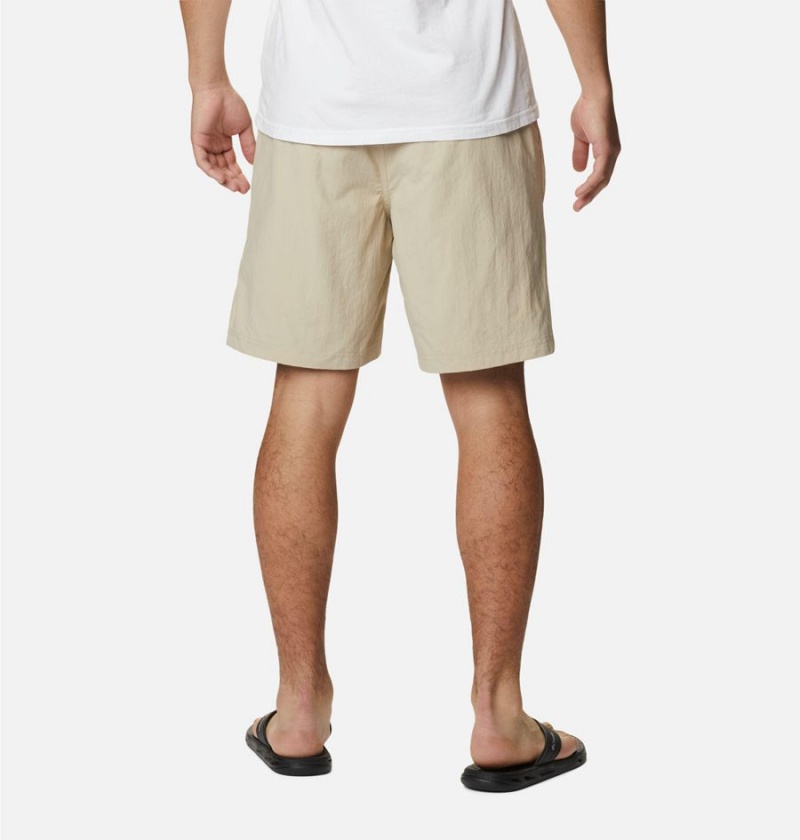 Khaki Columbia Deschutes Valley Reversible Men's Shorts | 87130STOV