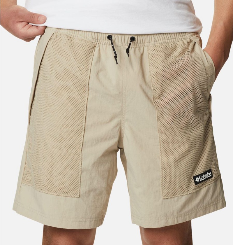 Khaki Columbia Deschutes Valley Reversible Men's Shorts | 87130STOV